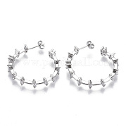 Серьги-гвоздики из циркония EJEW-N011-14P-NF