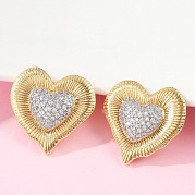 Серьги-гвоздики из циркония EJEW-C134-01G