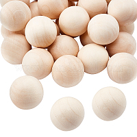 12pcs Lagre Wooden Ball 35mm 40mm 50mm/1.4'' 1.6'' 2'' Natural Round Wood  Ball Decorative Wood Crafting Balls for Crafts and DIY Projects 