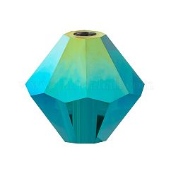 Preciosa® Kristallperlen, tschechischer Kristall, Doppelkegel (451 69 302 Rondell), 50730 20000 Smaragd ab 2x, 4 mm, Bohrung: 0.8 mm