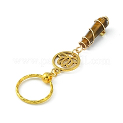 Проволочные брелки для ключей с пулями и натуральными драгоценными камнями&nbsp;KEYC-JKC00495