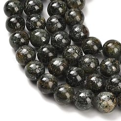 Бусы из натурального зеленого кианита&nbsp;G-H335-B02-8mm-AB