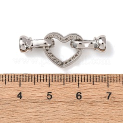 Fermoirs repliables en laiton micro pave zircone cubique transparente&nbsp;KK-D259-02A-P