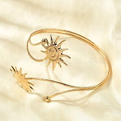 Браслеты-манжеты из нержавеющей стали 304 для женщин&nbsp;BJEW-B152-01G-A