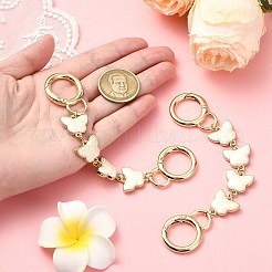 Удлинители ремешков для сумки из эмалированного сплава в виде бабочки&nbsp;AJEW-CJ00004