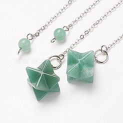 Чакра натуральный зеленый авантюрин биолокационные маятники&nbsp;X-G-F516-01F