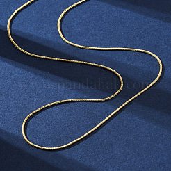 Ожерелья из круглой змеиной цепи из латуни для женщин&nbsp;NJEW-D302-15G