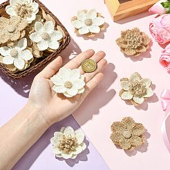 24 шт. 6 стиля цветочные украшения из мешковины аксессуары&nbsp;DIY-CJ0003-14