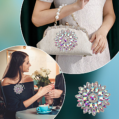 1 шт. Цветочные стеклянные стразы кабошоны украшения аксессуары&nbsp;FIND-FG0004-33A