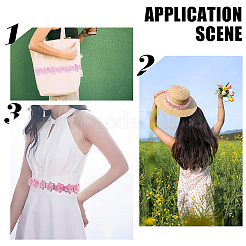 2 ярд цветочной кружевной отделки из полиэстера&nbsp;OCOR-CY0002-69A