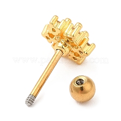 Серьги-гвоздики из циркония&nbsp;LS-EJEW-L265-04G