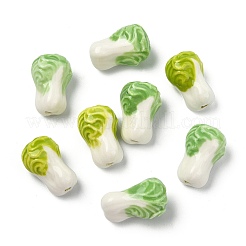 20 шт. 2-х цветные бусины из фарфора Famille Rose&nbsp;PORC-CJ0001-15