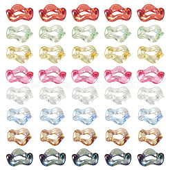 Perles acryliques transparentes aux UV plaquées&nbsp;FIND-TAC0035-51A