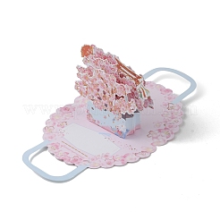 Sakura Bouquet Pop-up-Karte&nbsp;AJEW-WH0258-109C