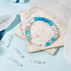 6 шт. латунные раскладывающиеся застежки&nbsp;ZIRC-BBC0002-70S