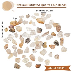 Cuentas de cuarzo rutilado natural&nbsp;G-SC0001-31