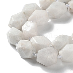 Hebras de cuentas de piedra lunar arco iris natural&nbsp;G-C182-21-02
