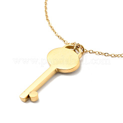 Collar con colgante de llave maestra de rhinestone con mal de ojo&nbsp;NJEW-P229-04G