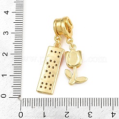 Colgante micropavé cubic zirconia de latón&nbsp;CU-CBAD306-13G