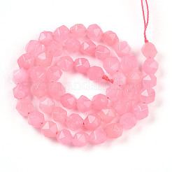 Chapelets de perles en jade blanc naturel teinté&nbsp;G-T139-8mm-46U