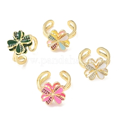 Bagues manchette ouvertes en laiton&nbsp;RJEW-Z145-02G