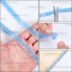 Самоклеящиеся смоляные стразы и пластиковая лента&nbsp;DIY-WH20081-008B