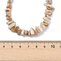 Halsketten aus natürlichen Süßwassermuschelsplittern&nbsp;NJEW-JN06271