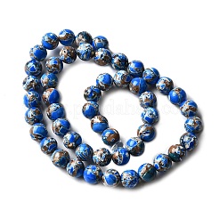 Нити окрашенных бусин из натурального магнезита&nbsp;G-L617-D01-8mm-02