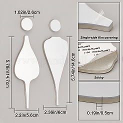 Set di cartelli per toilette a specchio acrilico&nbsp;AJEW-WH0043-56B