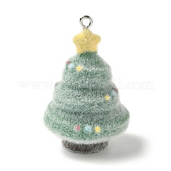 Рождественские подвески из непрозрачной смолы с эффектом флокирования&nbsp;FIND-A058-01B