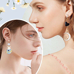 16 шт. 2 стильные латунные серьги-гвоздики&nbsp;KK-CN0001-89