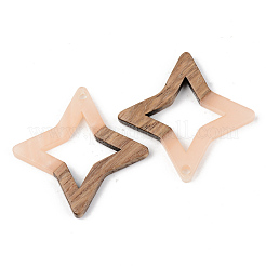 Подвески из непрозрачной смолы и ореха&nbsp;RESI-S389-028A-C03