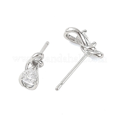 Boucles d'oreilles puces en laiton Shegrace en forme de larme&nbsp;XGRQ4N877-701P