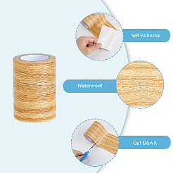 Cinta adhesiva de imitación de veta de madera pe&nbsp;AJEW-WH0270-222F