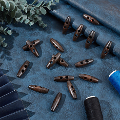 50 шт. деревянные пуговицы с 2 отверстиями&nbsp;BUTT-UN0001-28A-01