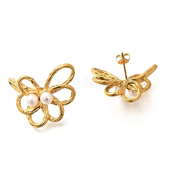 Серьги-гвоздики из нержавеющей стали 304&nbsp;LS-EJEW-A123-01C-G