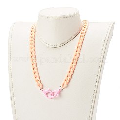 Персонализированные ожерелья-цепочки из акрила&nbsp;NJEW-JN03515-04