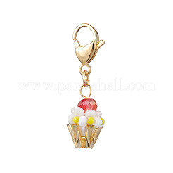Decorazioni pendenti con perline di semi di vetro&nbsp;HJEW-MZ00188-05