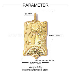 Pendentifs en acier inoxydable 304&nbsp;STAS-OY014-67G