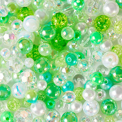 Прозрачная и непрозрачная акриловая бусина&nbsp;OACR-TAC0002-08D