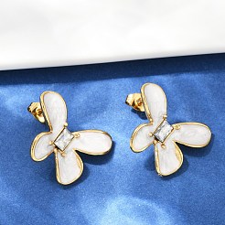 Серьги-гвоздики в форме бабочек из нержавеющей стали 304&nbsp;EJEW-S268-01G-B