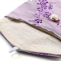 Aufbewahrungsbeutel für Schmuck aus Stoff im chinesischen Stil mit Blumenmuster&nbsp;AJEW-D065-01A-05
