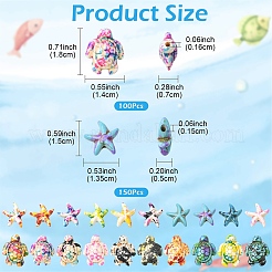 200шт. 20 стиля синтетических бирюзовых бусин&nbsp;G-YW0002-40