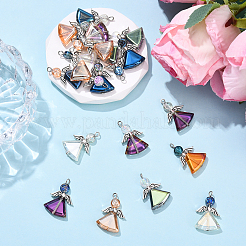 20 шт. подвески из прозрачного стекла с гальваническим покрытием&nbsp;PALLOY-YW00099