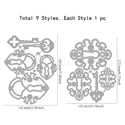 Углеродистая сталь разрезает трафареты DIY-WH0309-2048