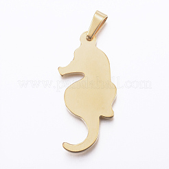 Pendentif en acier inoxydable 304 avec placage ionique (IP) et monture en strass&nbsp;STAS-K162-085G