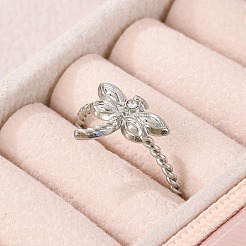 Кольца-манжеты из нержавеющей стали 304 с кристаллами и стразами для женщин&nbsp;LS-RJEW-G338-02P