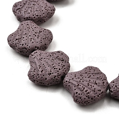 Нити бусин из окрашенной натуральной лавы&nbsp;G-A264-A04-01E