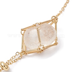Verstellbare geflochtene Messing Makramee Tasche Kabel Kette Schieber Armband machen&nbsp;BJEW-JB10285-02
