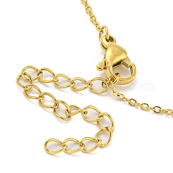 Collane con ciondolo in acciaio inossidabile 304&nbsp;NJEW-M099-01B-G